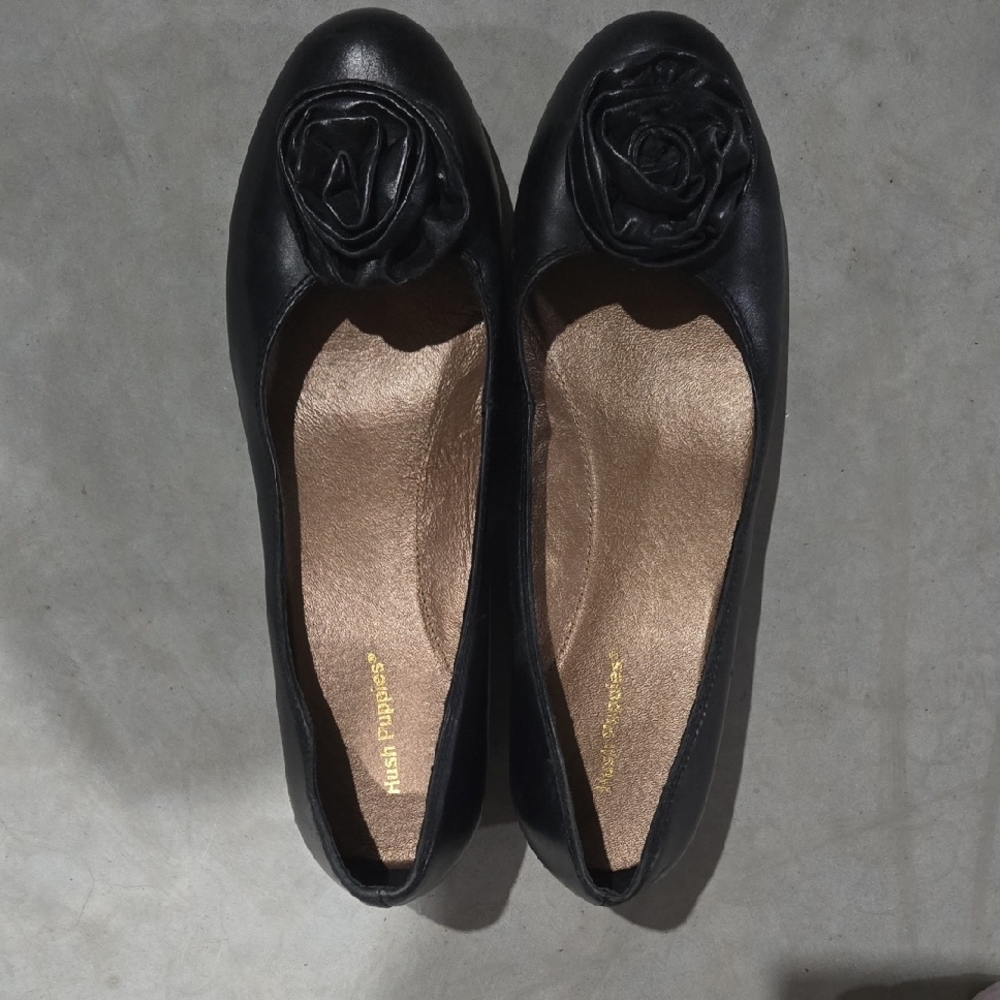Hush Puppies Black Wedged Shoes